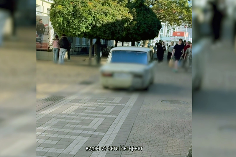 В Симферополе «мамкин гонщик» прокатился по пешеходной зоне (ВИДЕО)