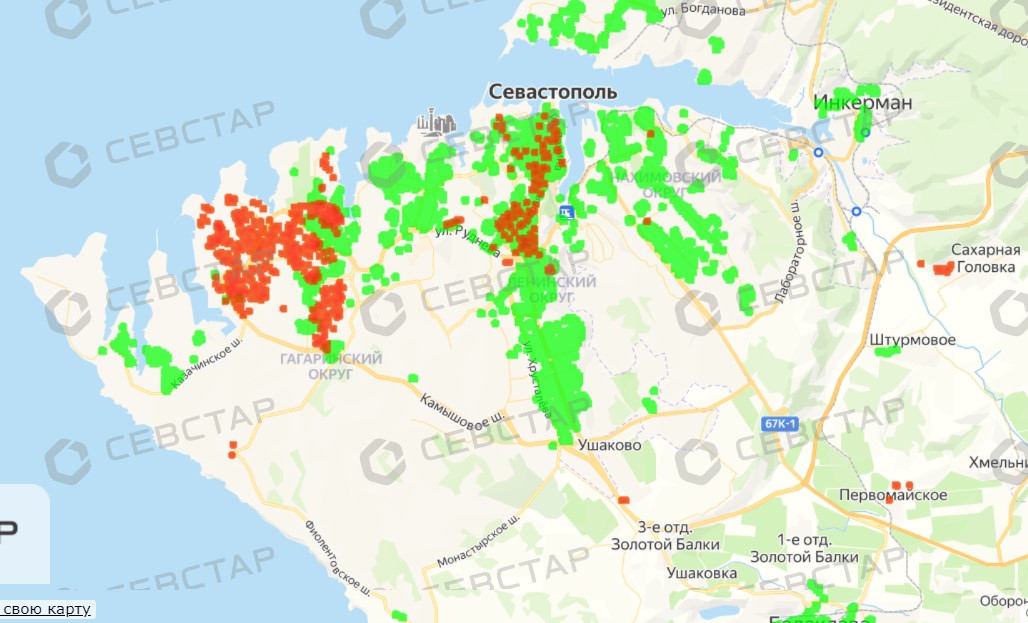 Севастополь частично остался без света из-за аварии в сетях Крымской энергосистемы