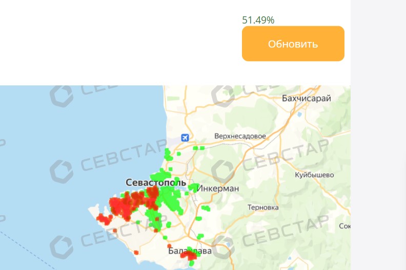 Половина Севастополя осталась без света