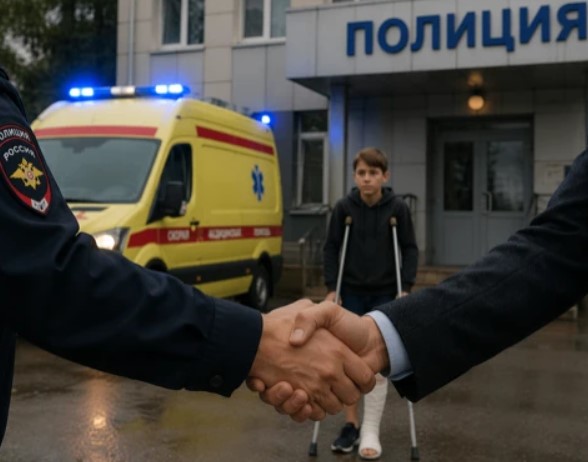 В Саках полицейские доставили в больницу подростка с травмой ноги