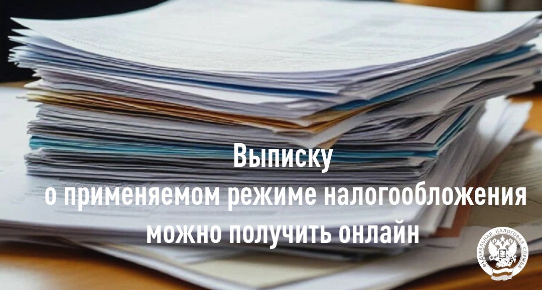 Выписку о применяемом режиме налогообложения можно получить онлайн